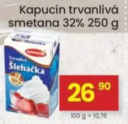 Kubík potraviny Kapucín trvanlivá smetana nabídka