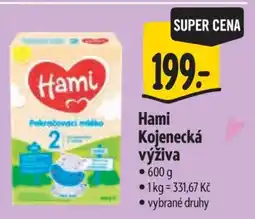 Albert Hami kojenecká výživa nabídka