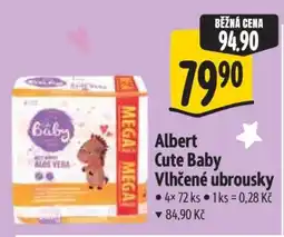 Albert Albert Cute Baby Vlhčené ubrousky nabídka