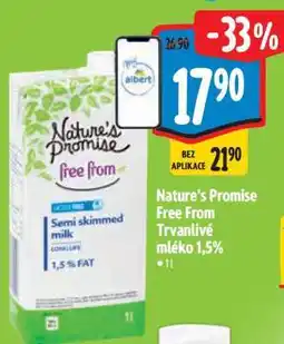 Albert Nature's Promise Free From Trvanlivé mléko 1,5% nabídka