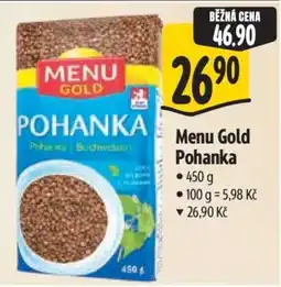 Albert Menu Gold pohanka nabídka