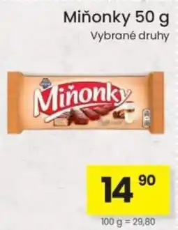 Kubík potraviny Miňonky nabídka