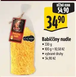 Albert Babiččiny nudle nabídka