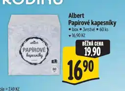 Albert Albert papírové kapesníky nabídka