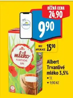 Albert Albert Trvanlivé mléko 3,5% nabídka