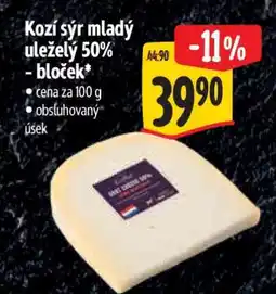 Albert Kozí sýr mladý uleželý 50% bloček nabídka