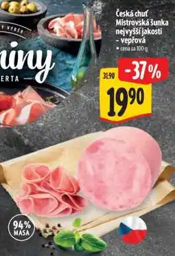 Albert Česká chuť Mistrovská šunka nejvyšší jakosti - vepřová nabídka