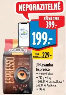Albert Jihlavanka Espresso nabídka