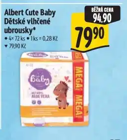 Albert Albert Cute Baby Dětské vlhčené ubrousky nabídka