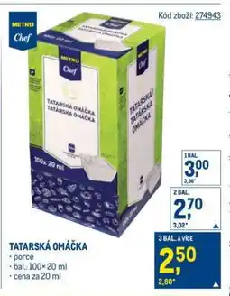 Makro Tatarská omáčka nabídka