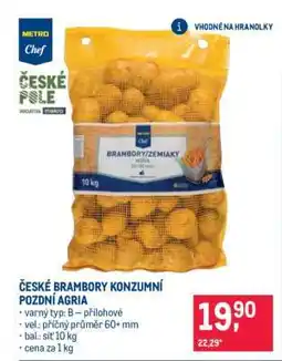 Makro ČESKÉ BRAMBORY KONZUMNÍ POZDNÍ AGRIA nabídka