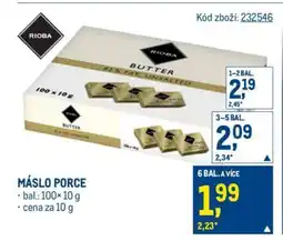 Makro MÁSLO PORCE nabídka
