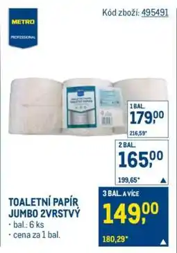 Makro Toaletní papír Jumbo 2vrstvý nabídka