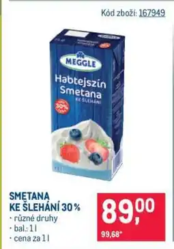 Makro Smetana ke šlehání 30 % nabídka
