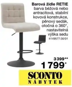 Sconto Sconto nábytek barová židle retie nabídka
