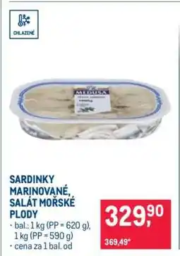 Makro SARDINKY MARINOVANÉ, SALÁT MOŘSKÉ PLODY nabídka