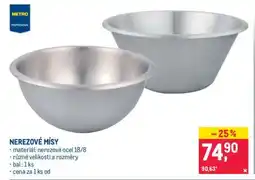 Makro Nerezové mísy nabídka