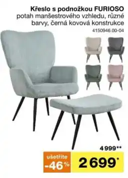 Sconto Furioso křeslo s podnožkou nabídka