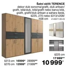 Sconto Šatní skříň Terence nabídka