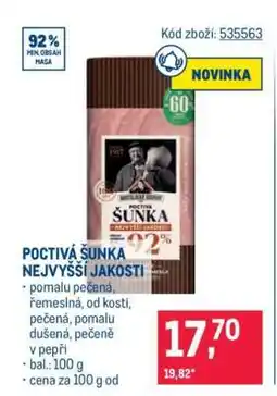 Makro Poctivá šunka nejvyšší jakosti nabídka