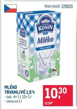 Makro Mléko trvanlivé 1,5 % nabídka