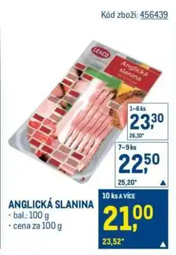 Makro Anglická slanina nabídka