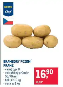 Makro BRAMBORY POZDNÍ PRANÉ nabídka