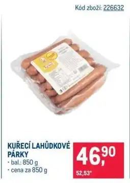 Makro Kuřecí lahůdkové párky nabídka