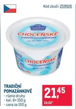 Makro Tradiční pomazánkové nabídka
