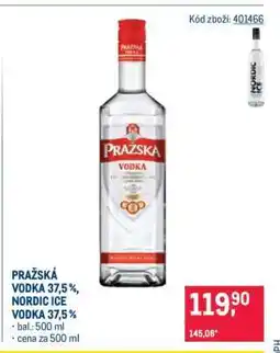 Makro PRAŽSKÁ VODKA 37,5 %, NORDIC ICE VODKA 37,5 % nabídka