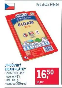 Makro Jihočeský eidam plátky nabídka