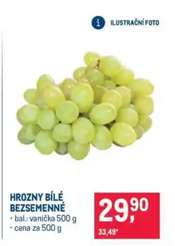 Makro Hrozny bílé bezsemenné nabídka