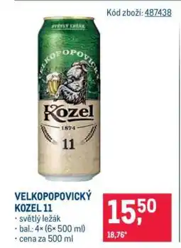 Makro Velkopopovický Kozel 11 nabídka