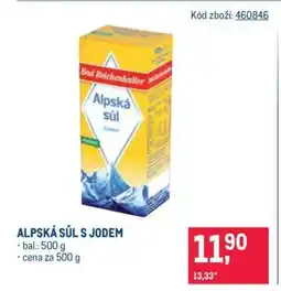 Makro Alpská sůl s jodem nabídka