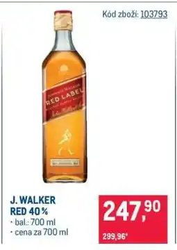 Makro J. WALKER RED 40 % nabídka