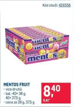 Makro Mentos Fruit nabídka