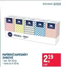 Makro Papírové kapesníky 3vrstvé nabídka