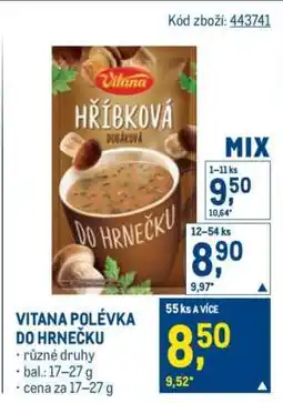 Makro Vitana Polévka Do hrnečku nabídka