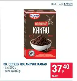 Makro Dr. Oetker Holandské kakao nabídka