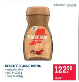 Makro Nescafé Classic, Crema nabídka