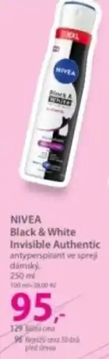 Hebe Nivea black & white invisible authentic antyperspirant ve spreji dámský nabídka