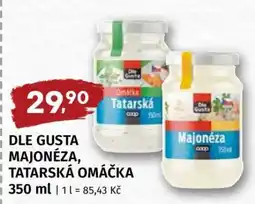 Terno DLE GUSTA MAJONÉZA, TATARSKÁ OMÁČKA nabídka
