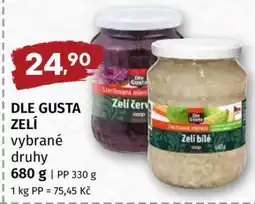 Terno DLE GUSTA ZELÍ vybrané druhy nabídka