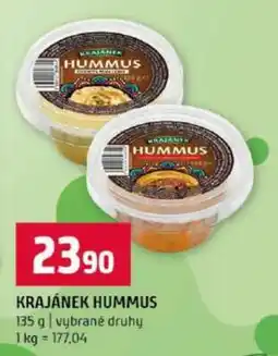 Terno Krajánek Hummus nabídka