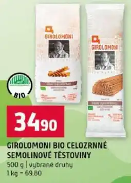 Terno GIROLOMONI BIO CELOZRNNÉ SEMOLINOVÉ TĚSTOVINY nabídka