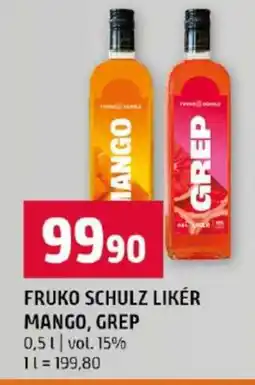 Terno FRUKO SCHULZ LIKÉR MANGO, GREP nabídka