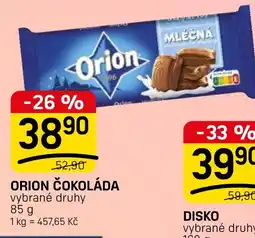 Flop Orion čokoláda nabídka