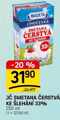 Flop Madeta smetana čerstvá ke šlehání nabídka
