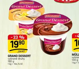 Flop Ehrmann grand dessert nabídka
