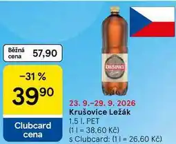 Tesco Krušovice Ležák PET nabídka